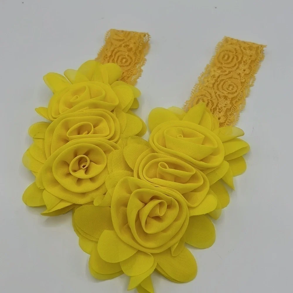 HEADBANDS SET OF 17 HOMEMADE SOLID COLOR FLORAL LACE BABY GIRL New without tags